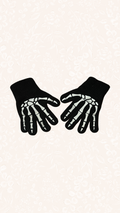 Handschuhe Skelett 104