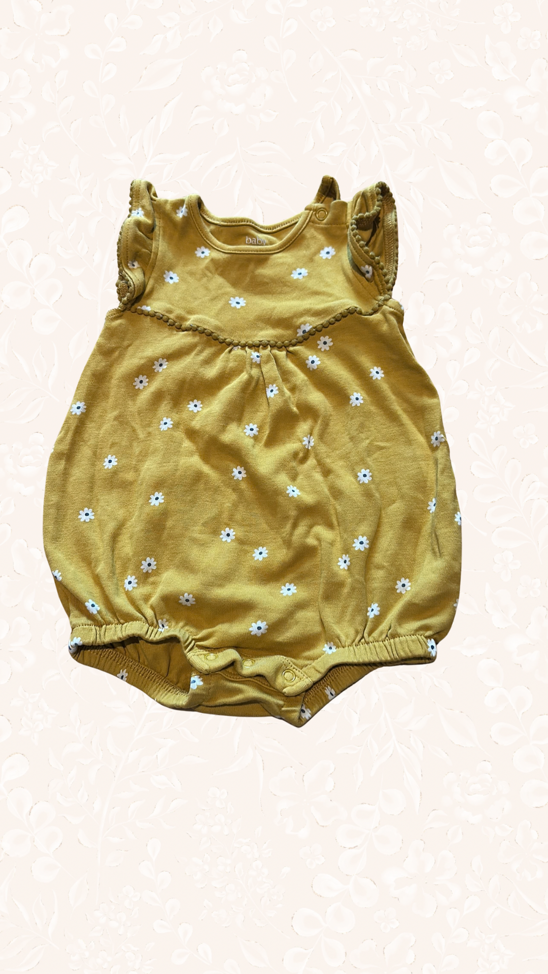 Body Kurzarm Gelb 68