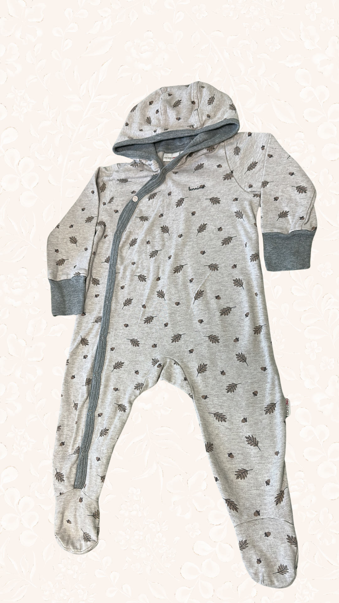 Pyjama mit Kapuze 74/80 Bornino