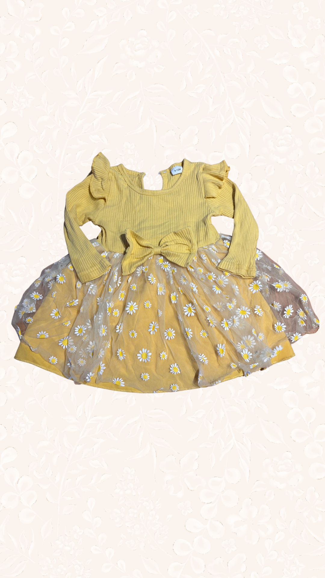 Kleid Gelb mit Blumen 74/80