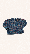 Langarmshirt Blumen 86/92