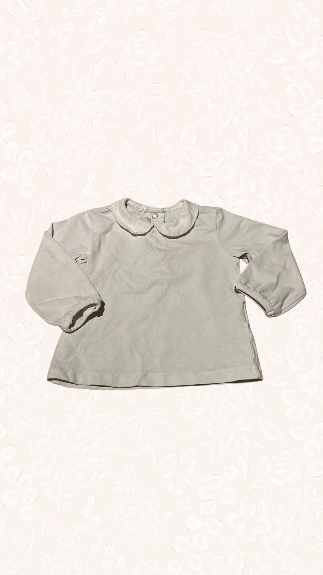 Langarmshirt Weiss 74