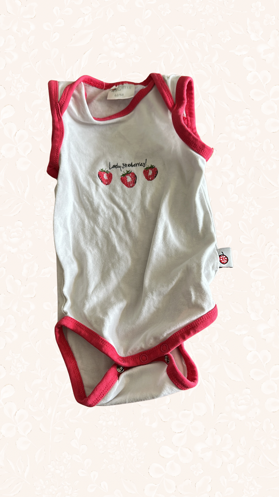 Body Kurzarm Erdbeere 68