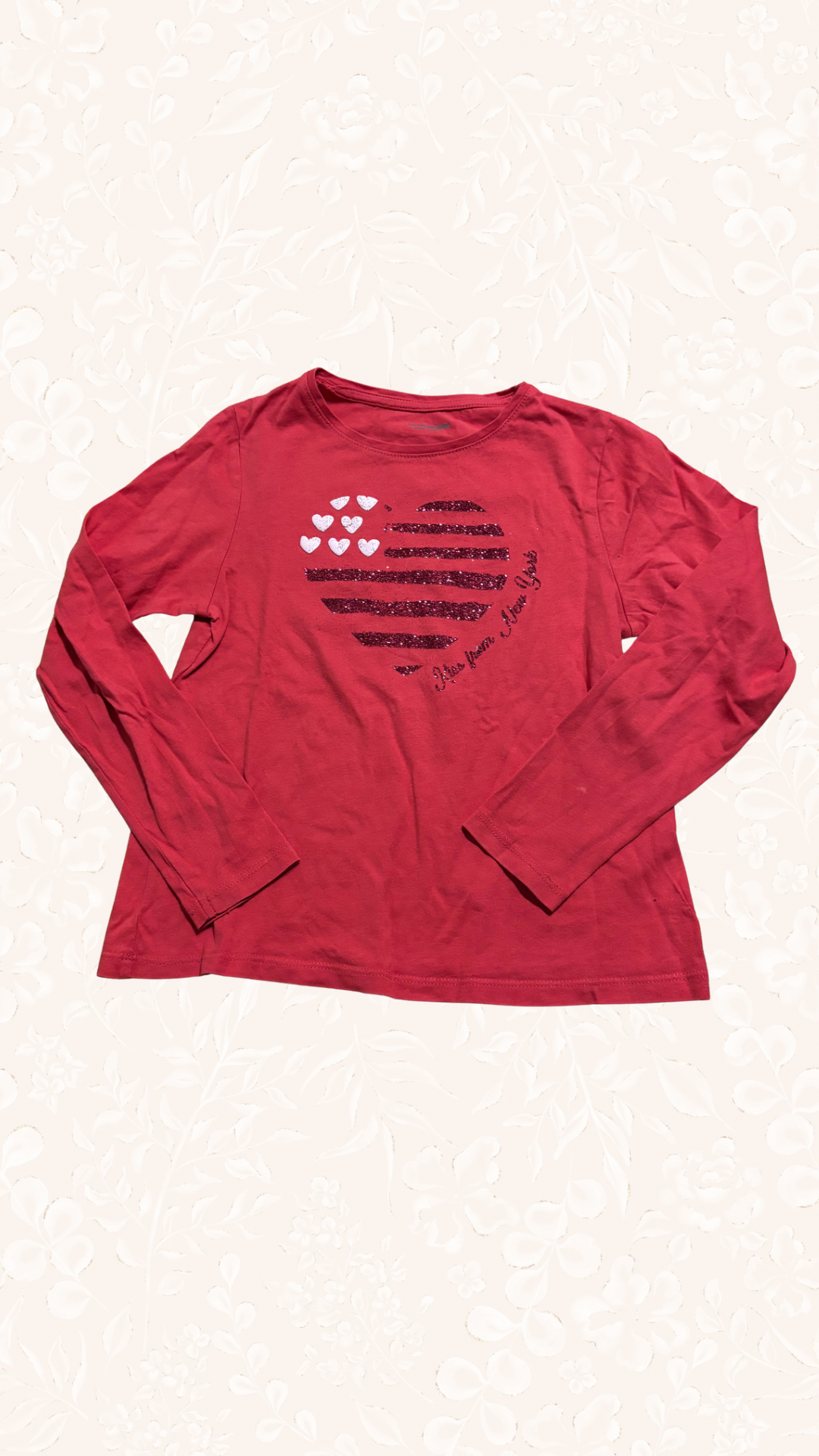 Langarmshirt Herz 122/128