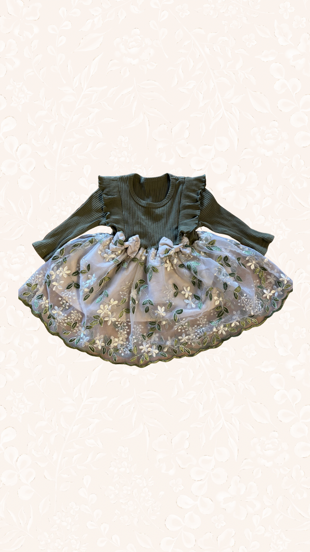Kleid Grün Blumen 74/80