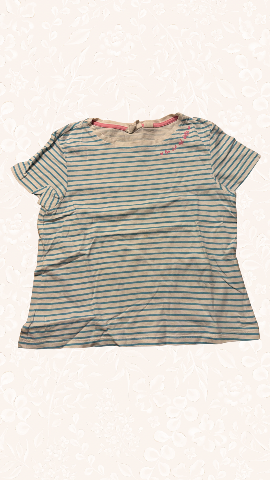Shirt Hellblau Gestreift 122