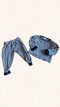 Pyjama Blau Gestreift 98/104