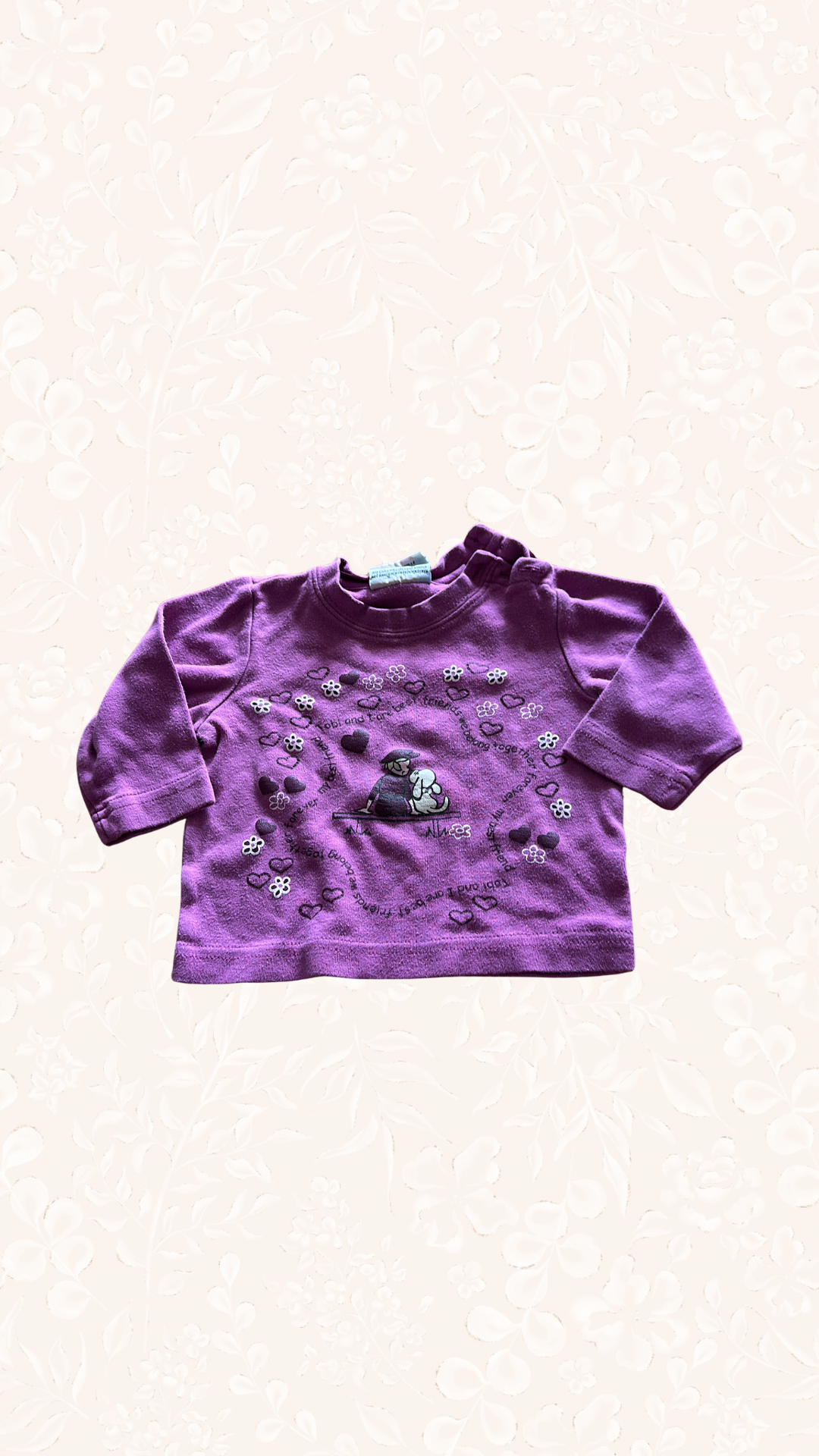 Langarmshirt Hund 74