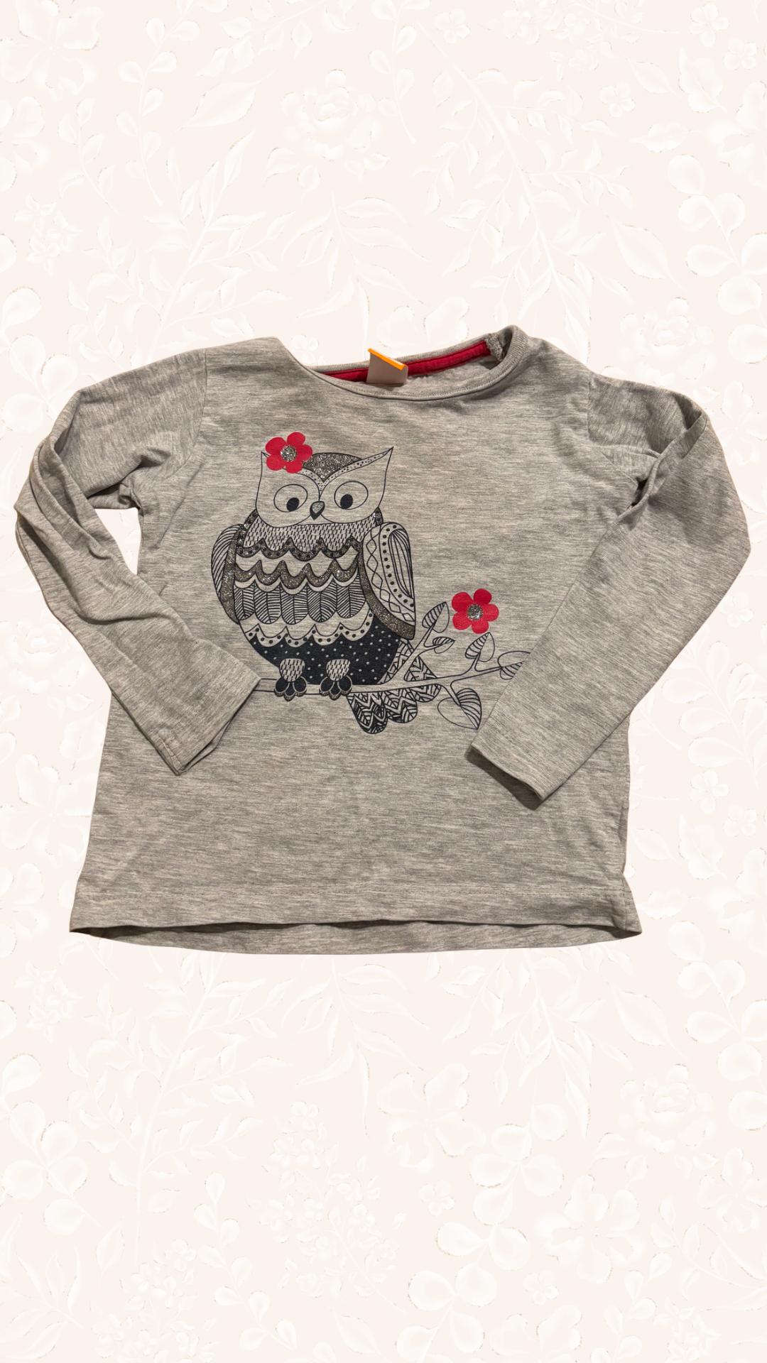 Langarmshirt Eule 98