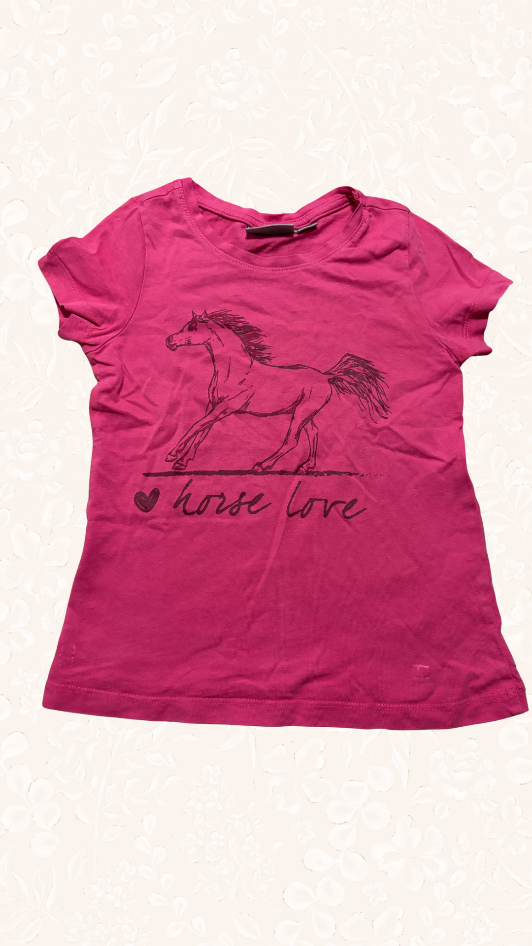 Shirt Pink mit Pferd 110/116