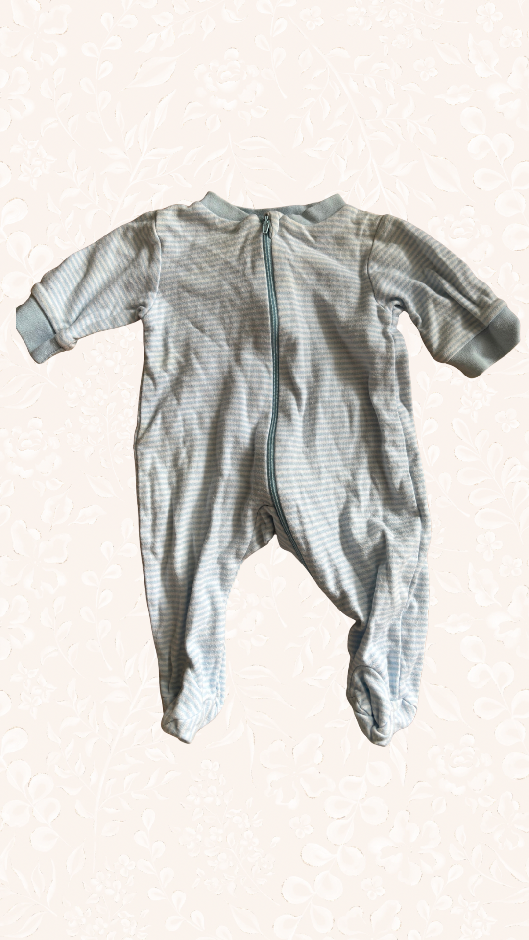 Pyjama Hellblau Gestreift 50/56