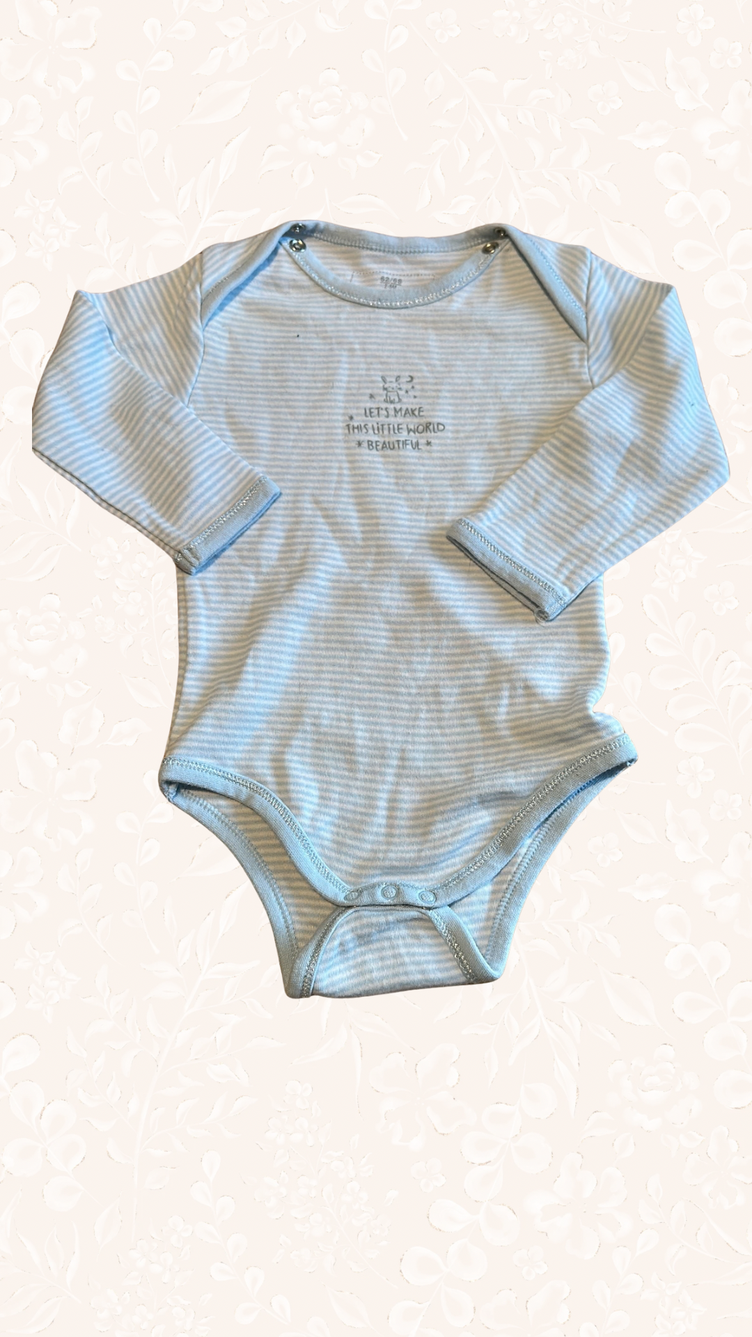 Body Langarm Blau 62/68