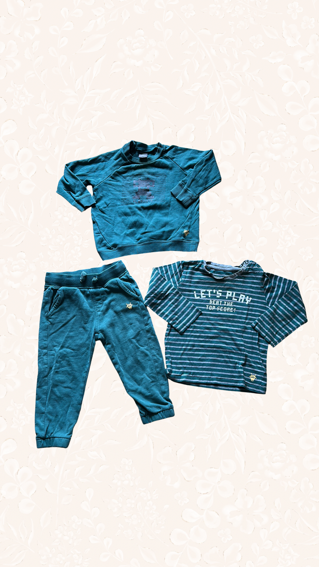 Set Hose, Pullover und Langarmshirt 92