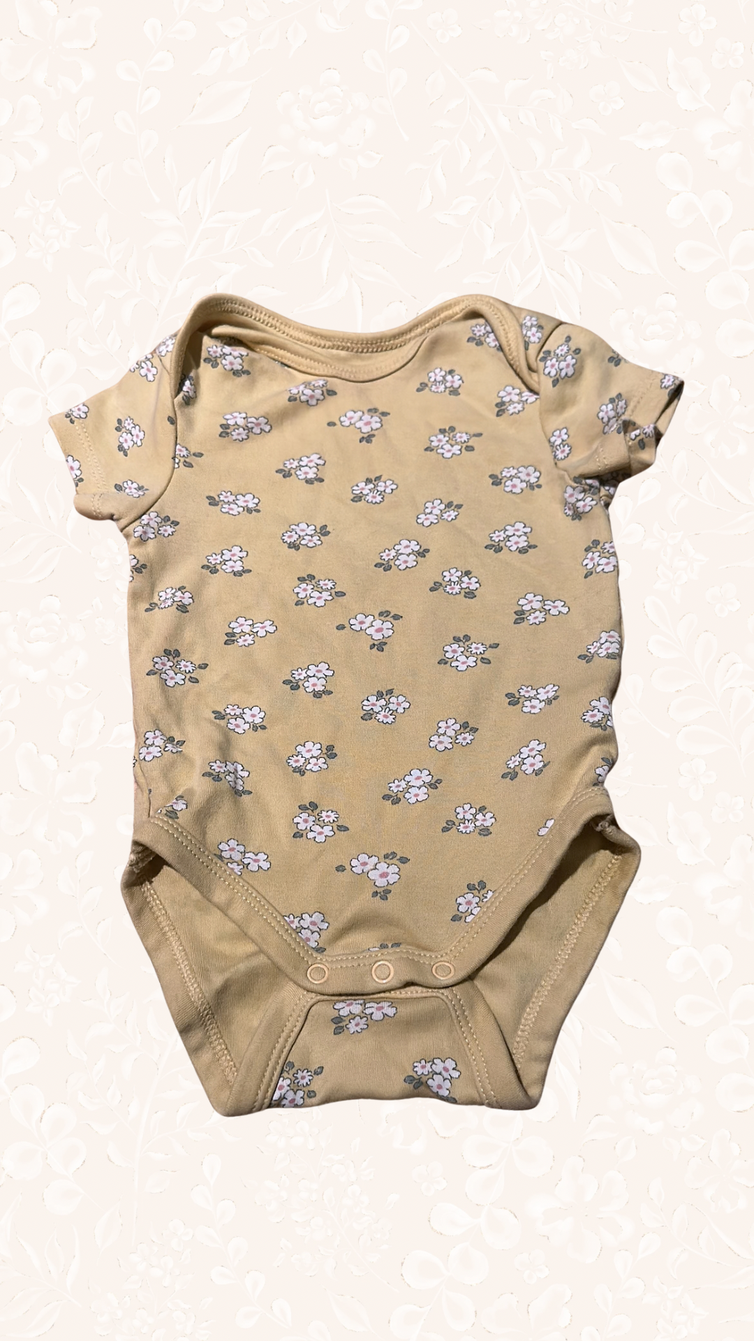 Body Kurzarm Gelb 74
