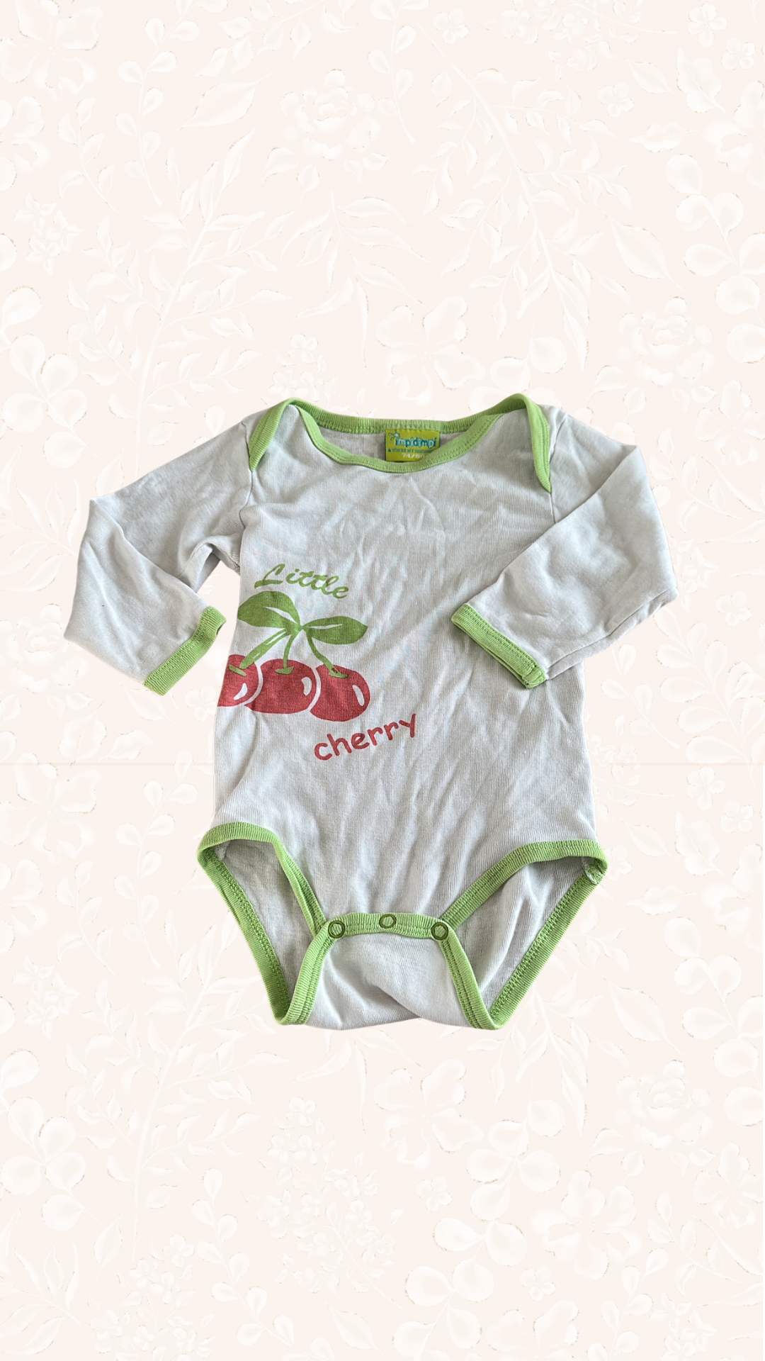 Body Langarm Kirsche 74/80