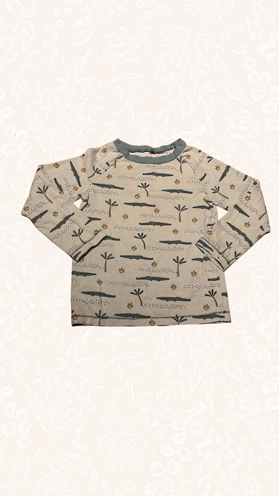 Langarmshirt Krokodil 104