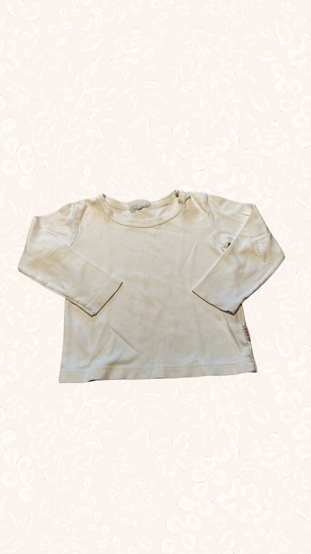Langarmshirt Weiss 80