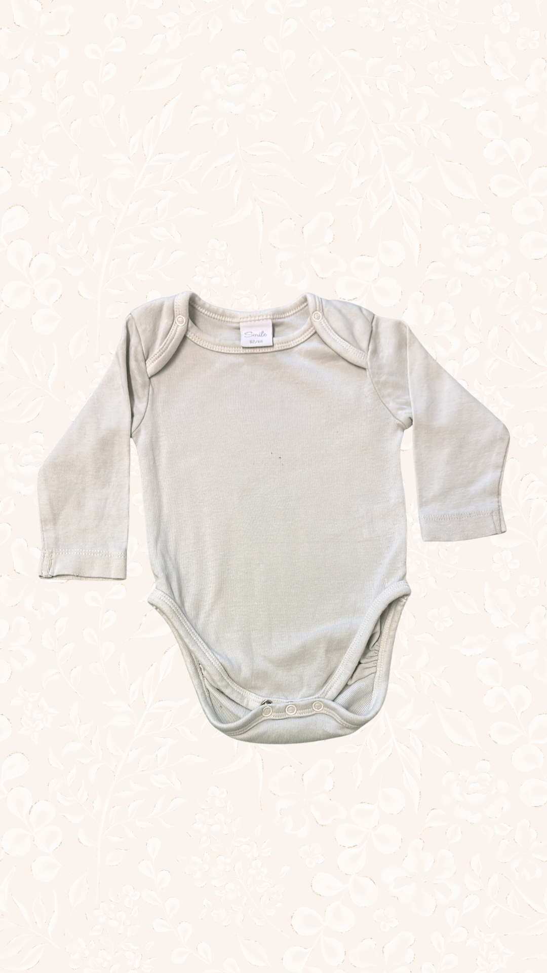 Body Langarm Weiss 62/68 Smile