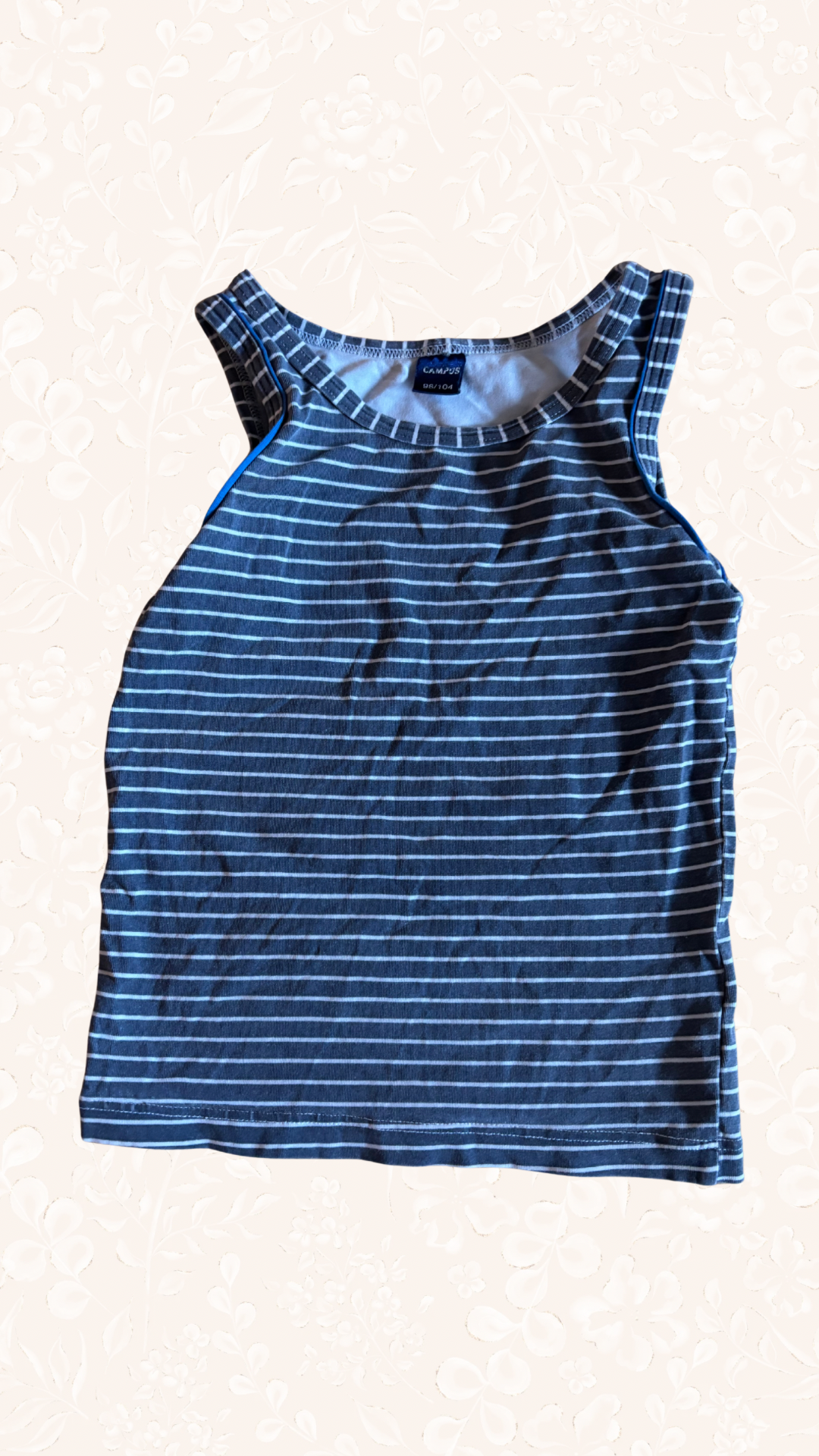 Shirt Grau/Weiss 98/104