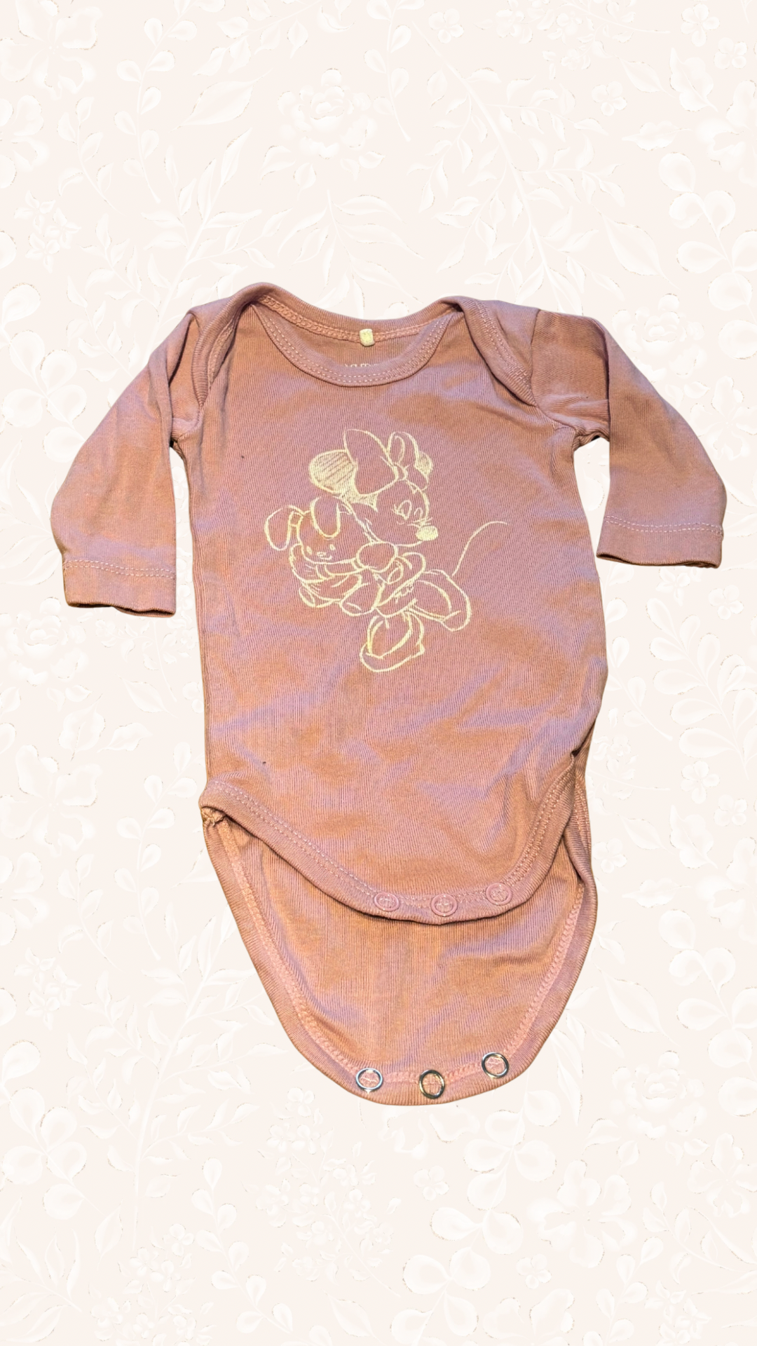 Body Langarm Rosa Minnie Maus 56