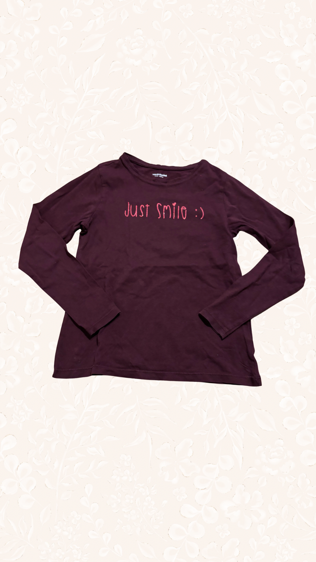 Langarmshirt Just Smile 122/128