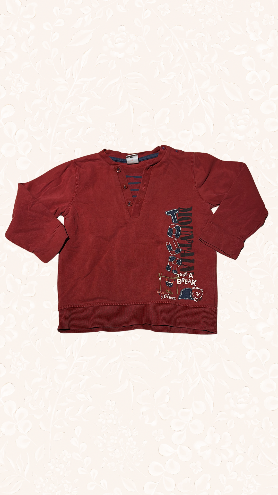 Langarmshirt Rot 86