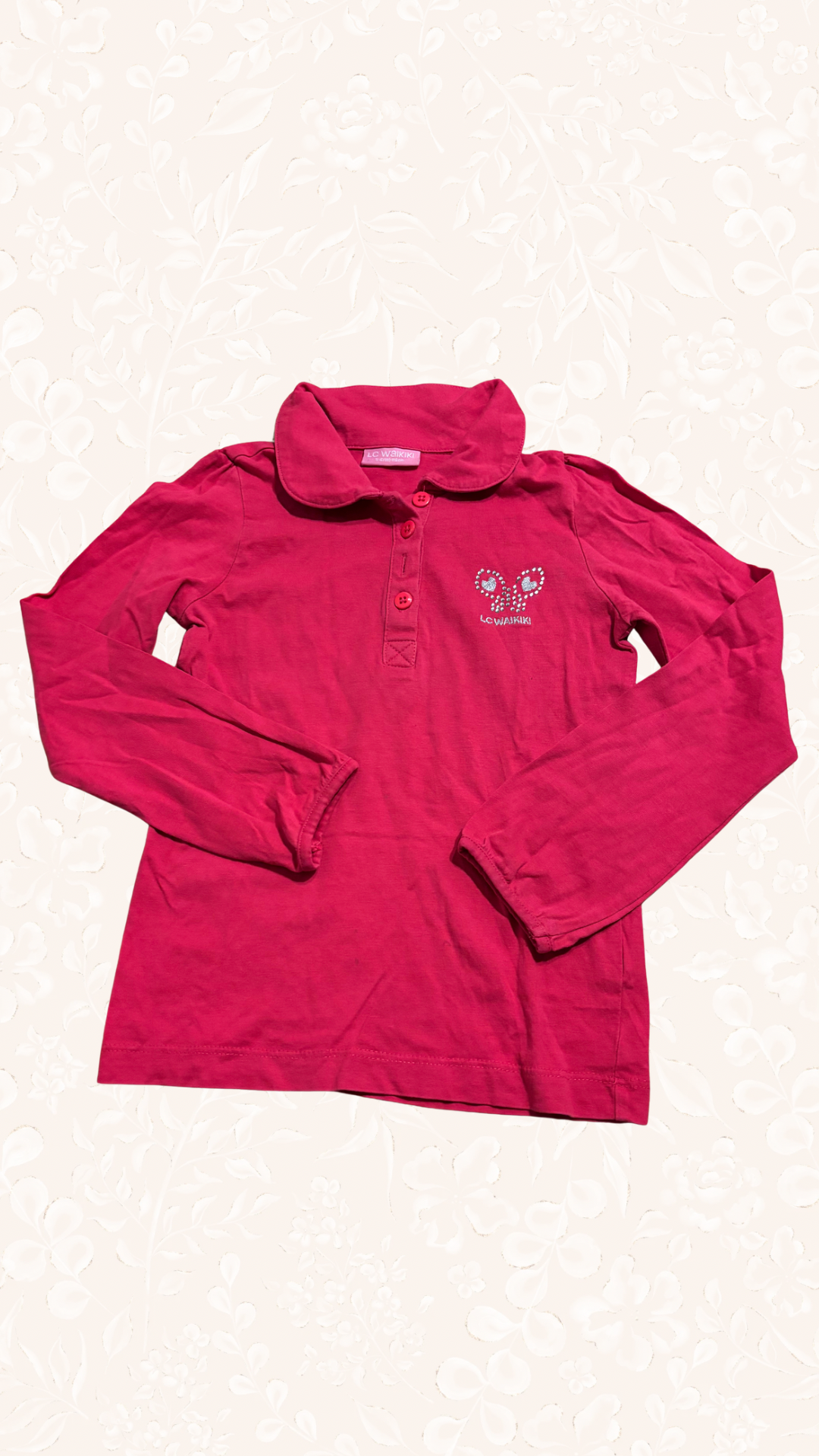 Langarmshirt Pink 110/116