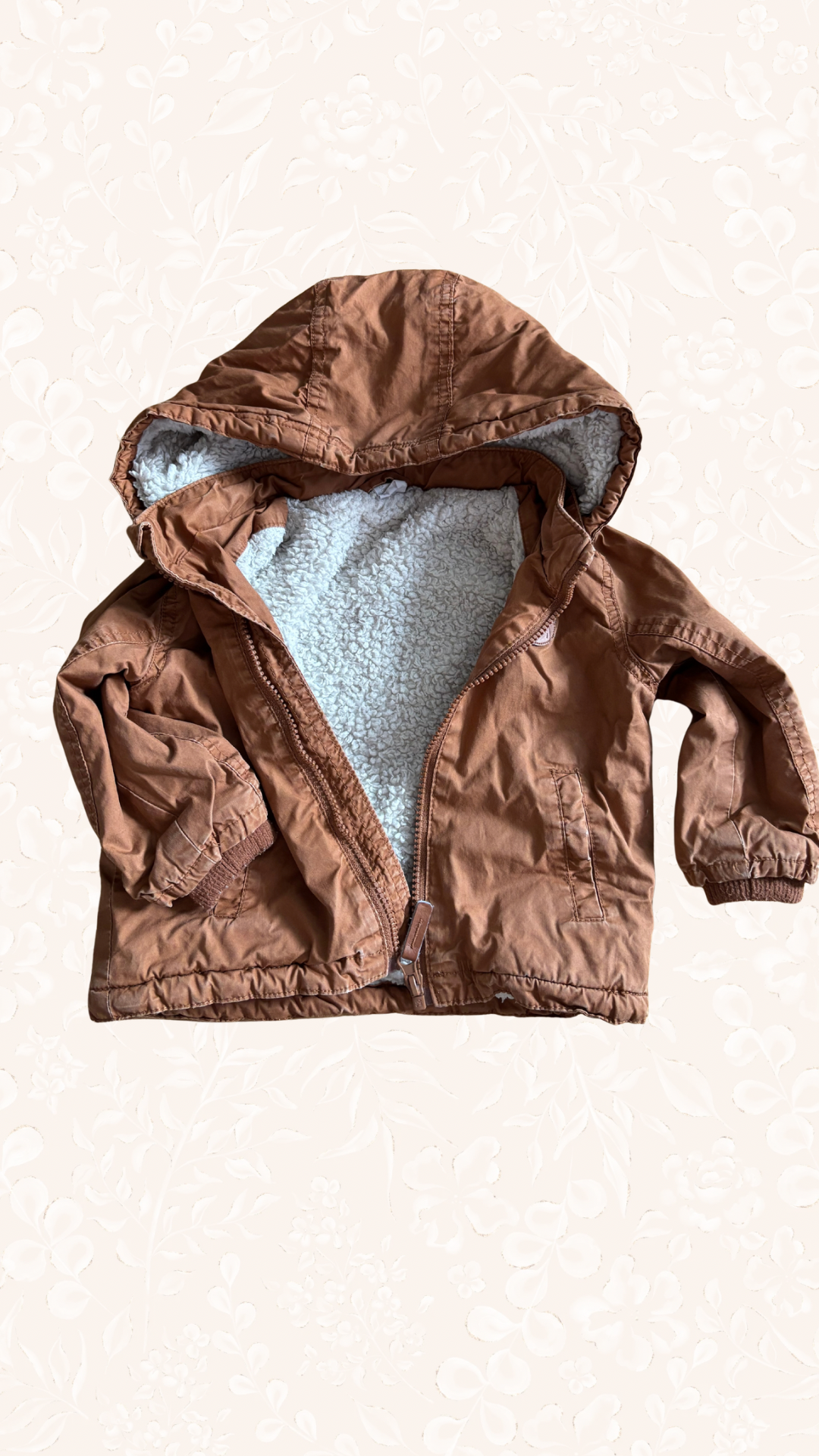 Jacke Braun Gefüttert 80