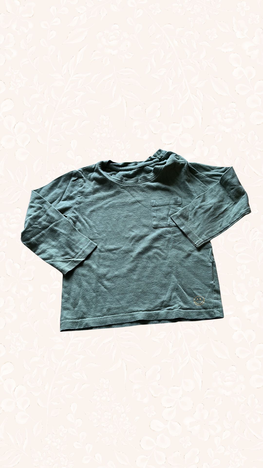 Langarmshirt Blau 86/92
