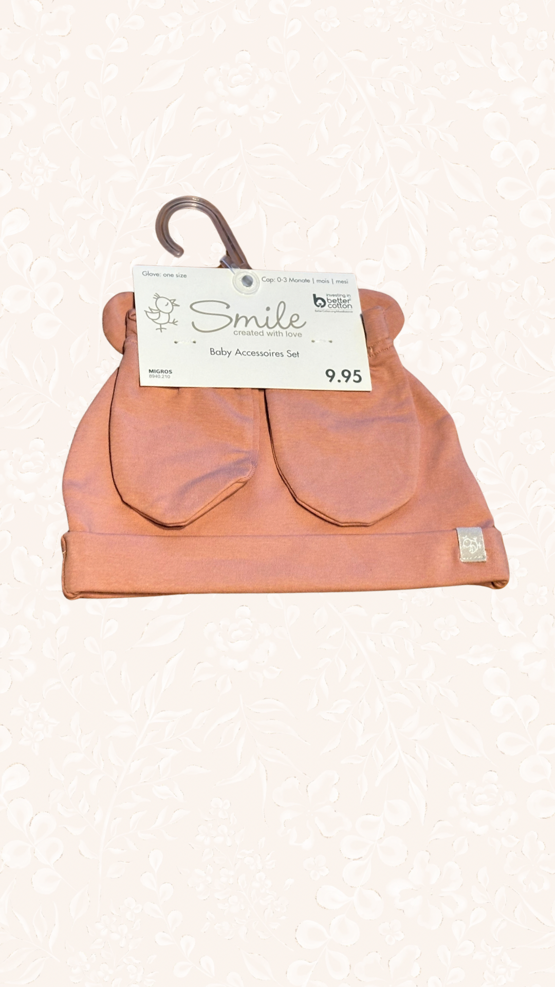 Set Fäustlinge/ Mütze Pink 50/56