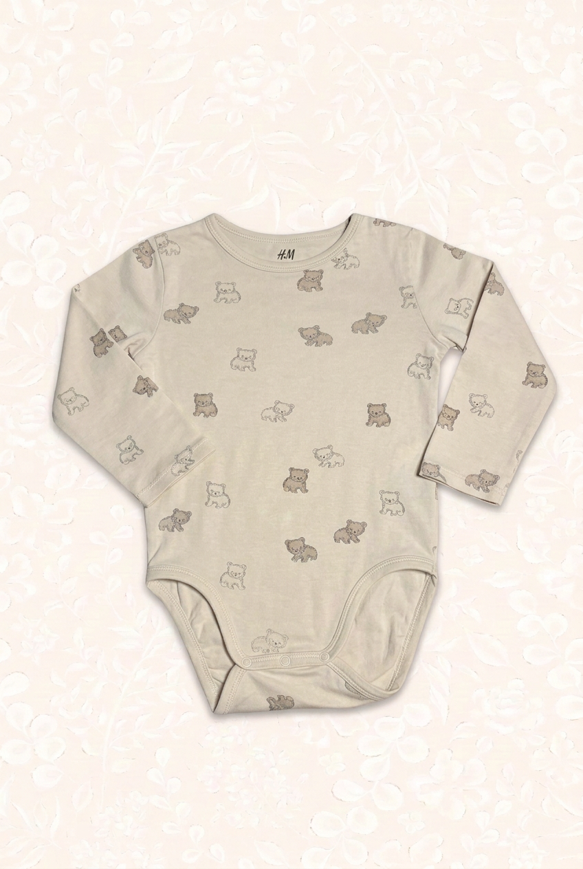 Body Langarm Bärchen 92 H&M