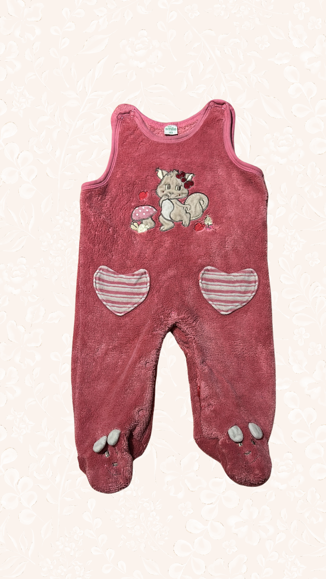 Strampler Warm Pink 62 First Smile
