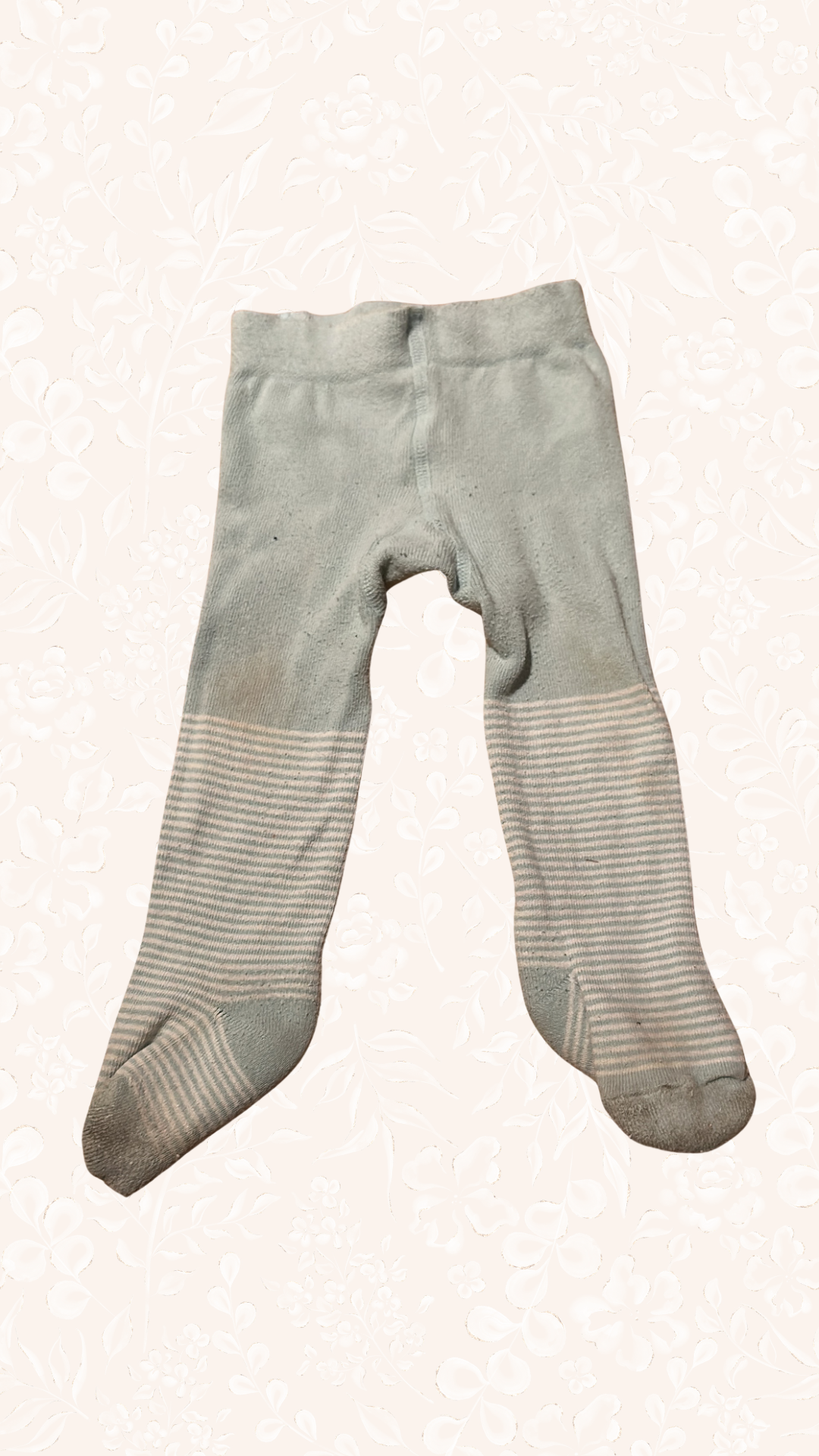 Strumpfhose Blau 74/80 Grüner Knopf
