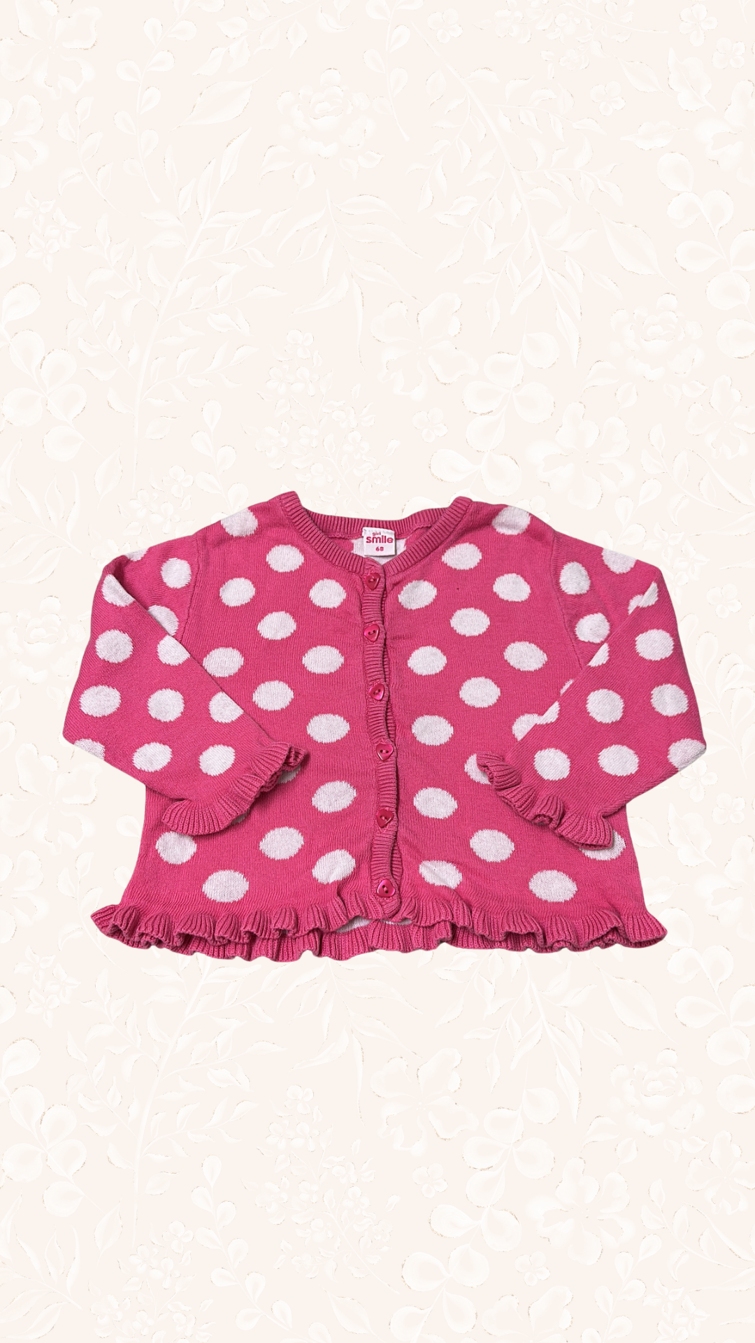 Pullover mit Knöpfen Pink 68 Smile